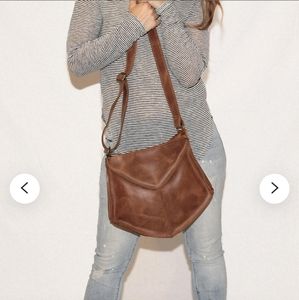 Nude Leather Shoulder Bag